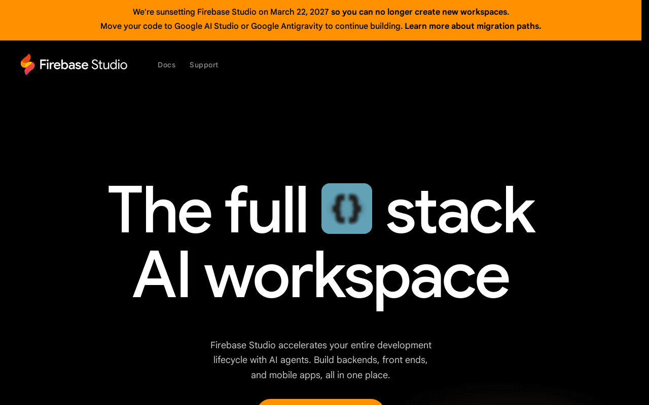 Firebase Studio screenshot 1
