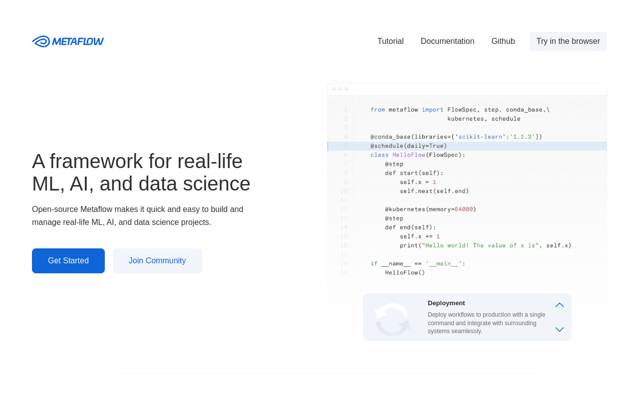 Metaflow screenshot 1