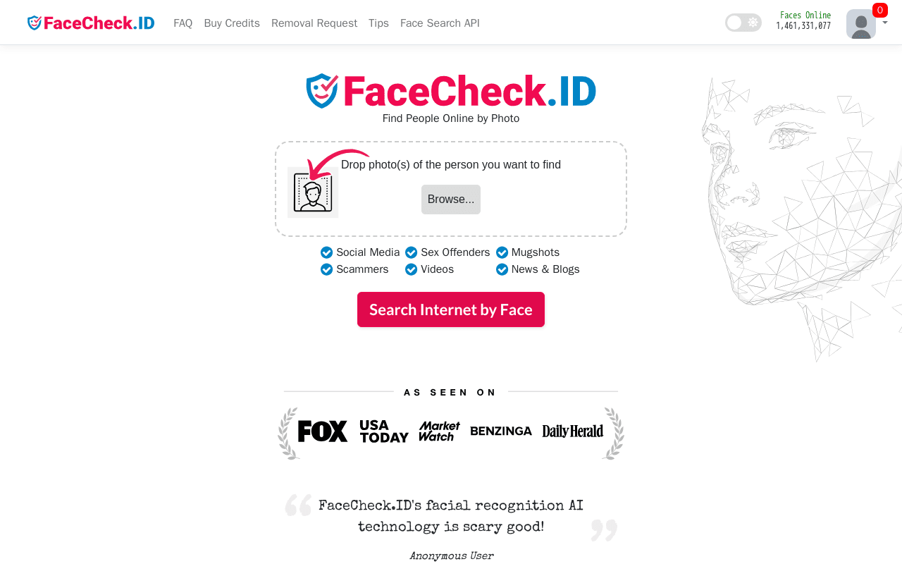 FaceCheck.ID screenshot 1