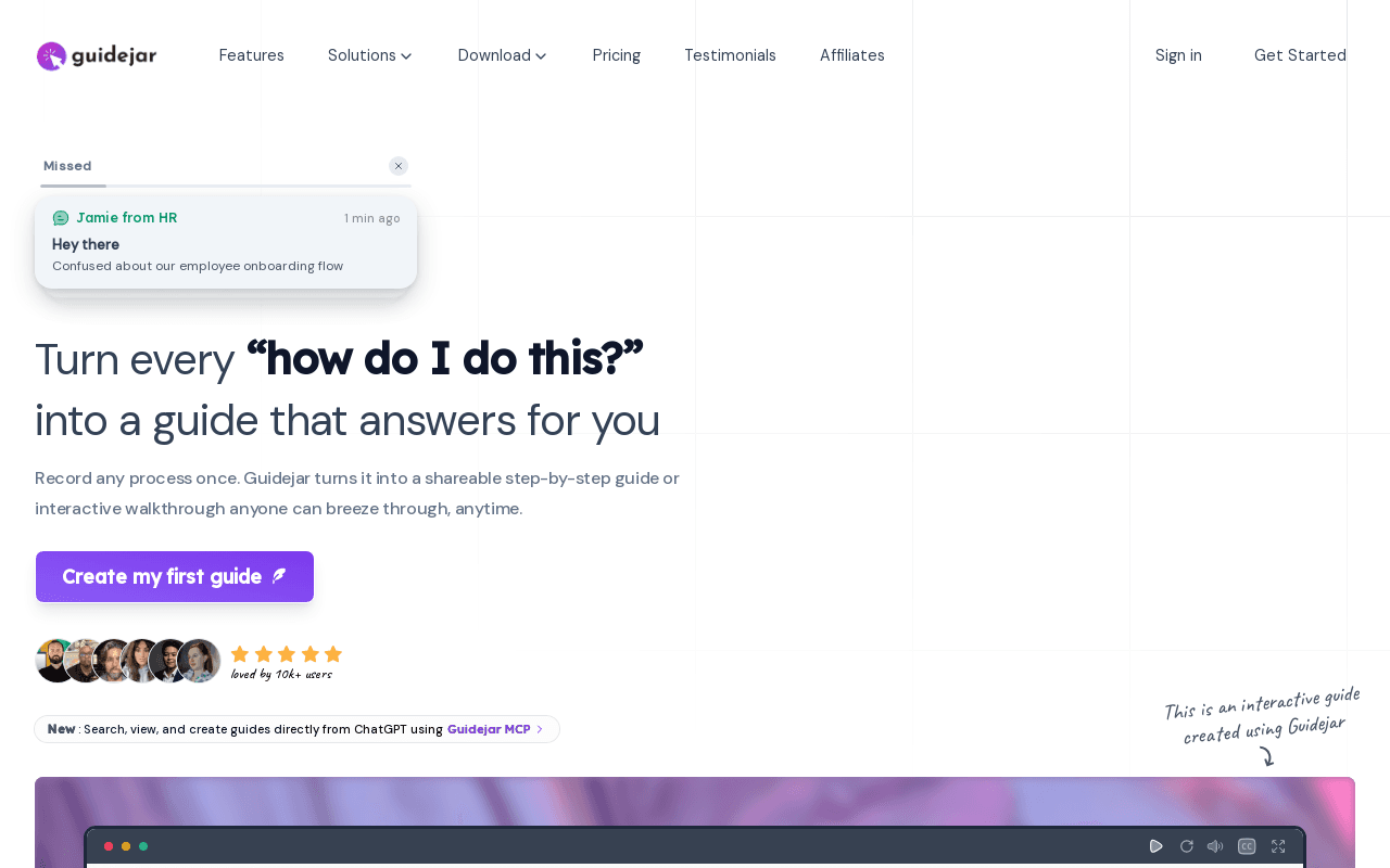 Guidejar screenshot 1