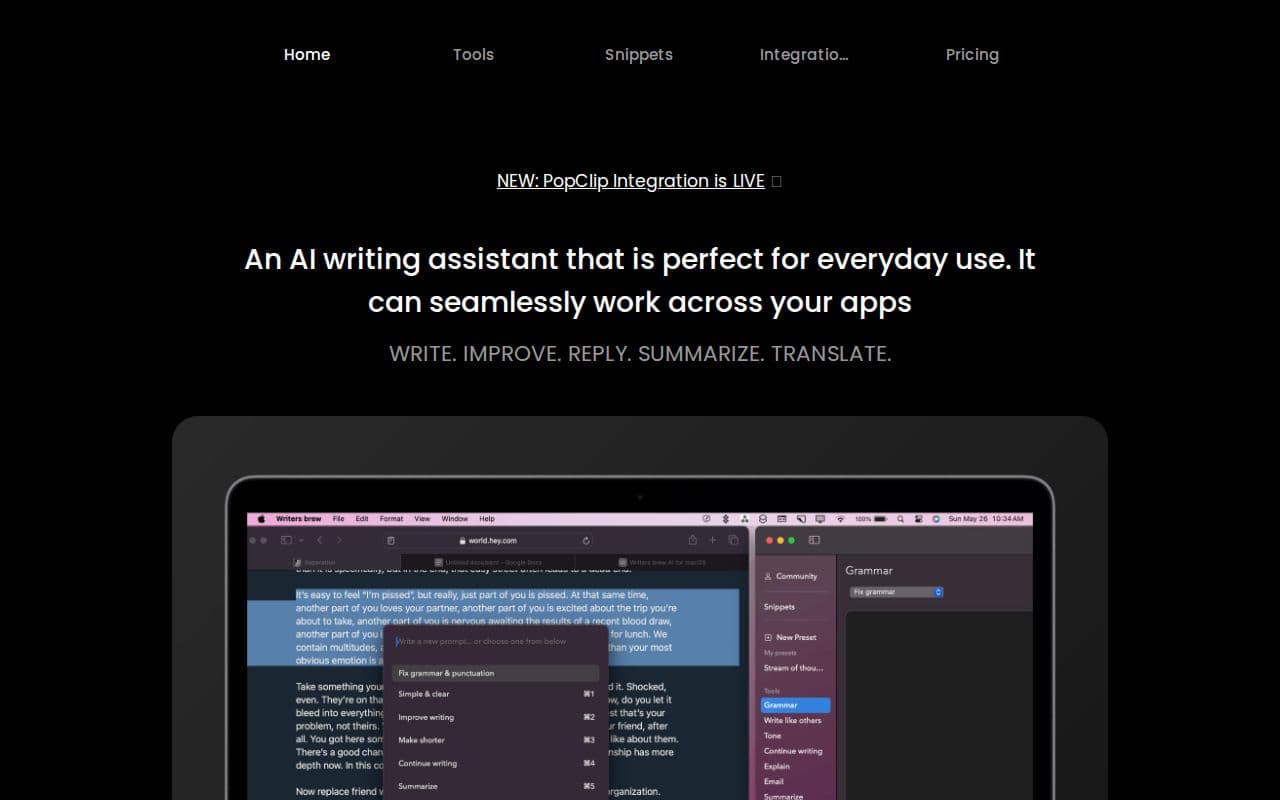Writers Brew screenshot 1
